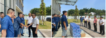 公服集團(tuán)黨委書記、董事長楊中才一行到清源水務(wù)公司開展“夏送清涼”慰問活動(dòng)